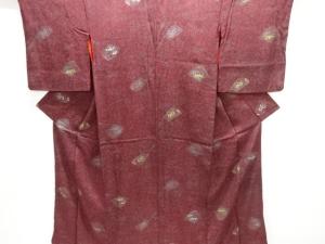 アンティーク　扇に花模様着物